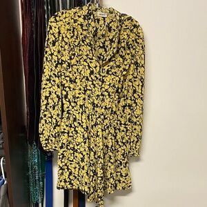 Zadig & Voltaire Floral Yellow and Black Dress